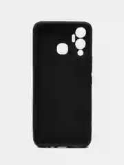 Черный чехол для Infinix Hot 12 Play, силиконовый, цветной, матовый, с защитой камеры