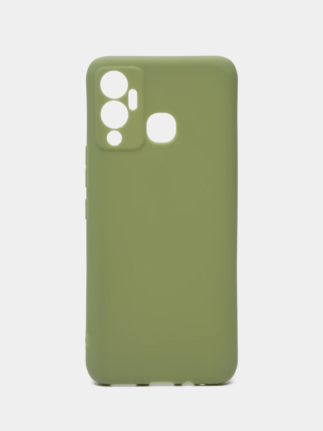 Оливковый чехол для Infinix Hot 12 Play, силиконовый, цветной, матовый, с защитой камеры