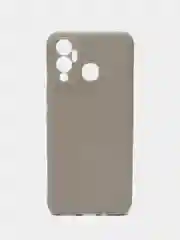 Серый чехол для Infinix Hot 12 Play, силиконовый, цветной, матовый, с защитой камеры