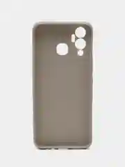 Серый чехол для Infinix Hot 12 Play, силиконовый, цветной, матовый, с защитой камеры