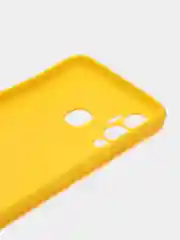 Желтый чехол для Infinix Hot 12 Play, силиконовый, цветной, матовый, с защитой камеры
