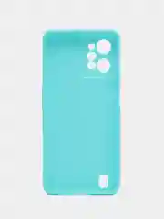 Бирюзовый чехол для Realme C31 силиконовый, с защитой камеры