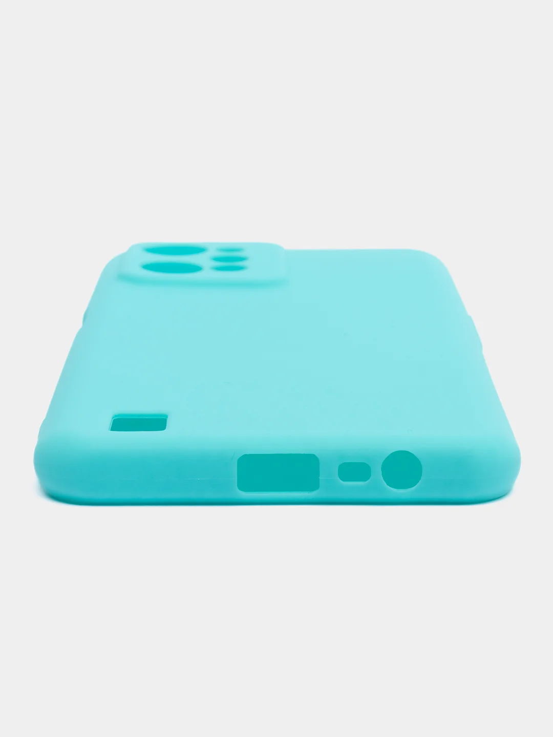 Бирюзовый чехол для Realme C31 силиконовый, с защитой камеры