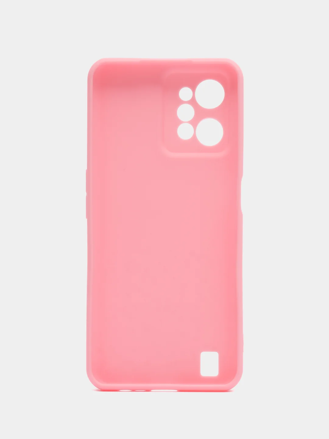 Розовый чехол для Realme C31 силиконовый, с защитой камеры