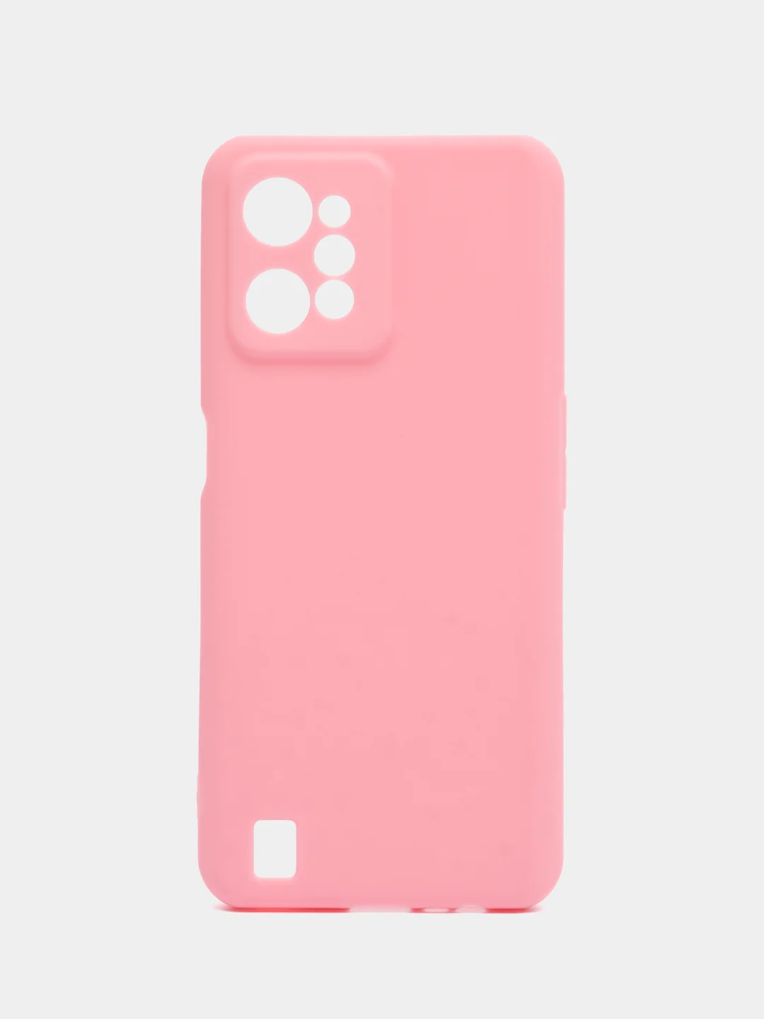 Розовый чехол для Realme C31 силиконовый, с защитой камеры