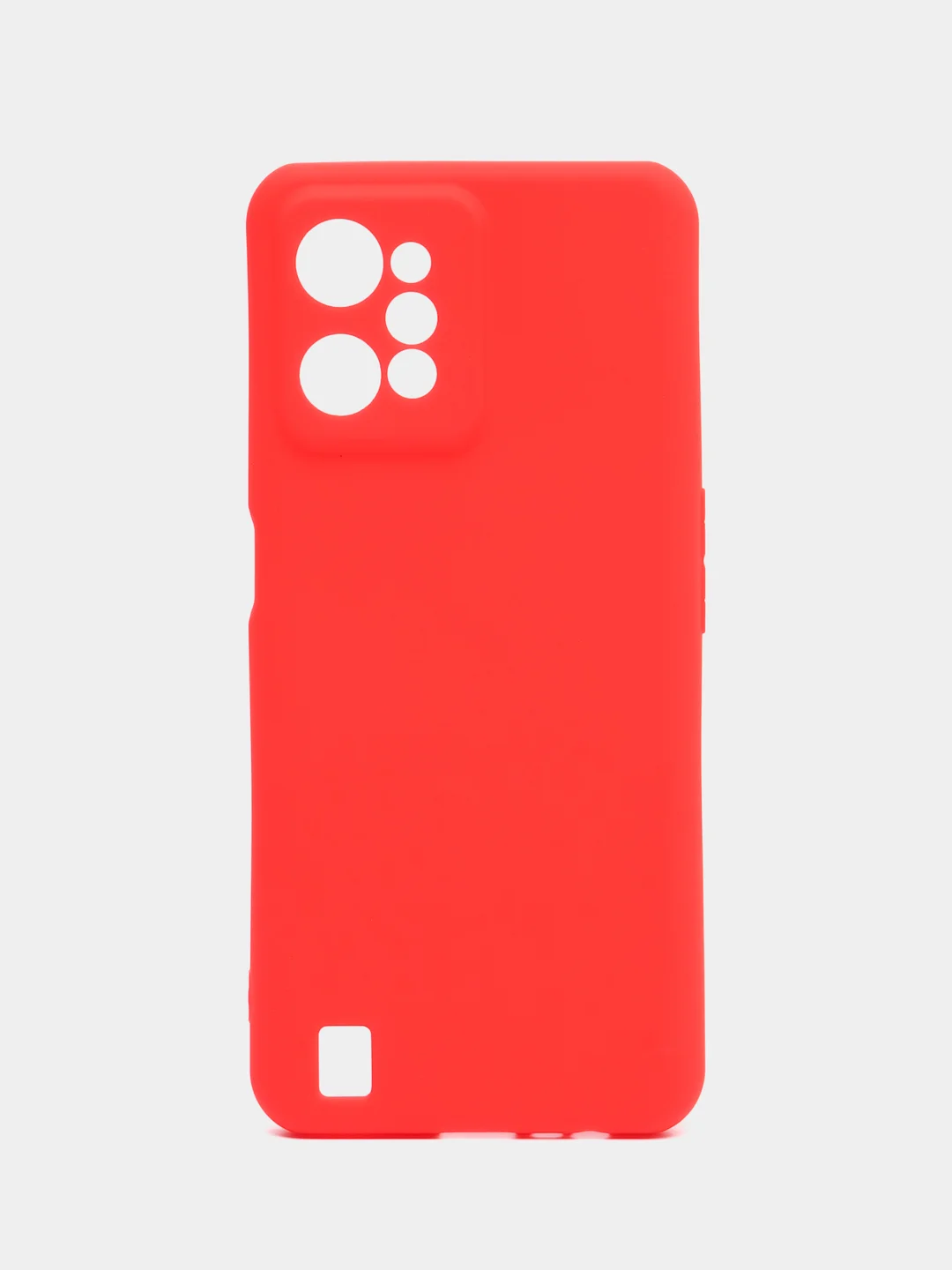 Красный чехол для Realme C31 силиконовый, с защитой камеры