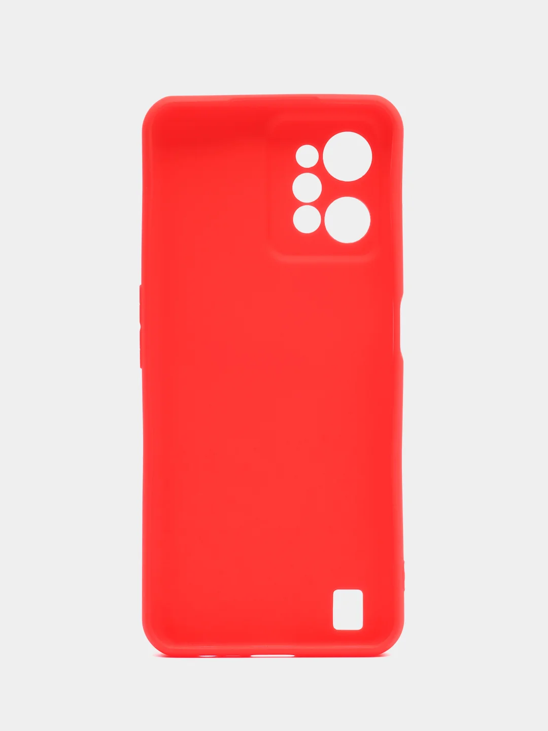 Красный чехол для Realme C31 силиконовый, с защитой камеры