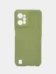 Оливковый чехол для Realme C31 силиконовый, с защитой камеры