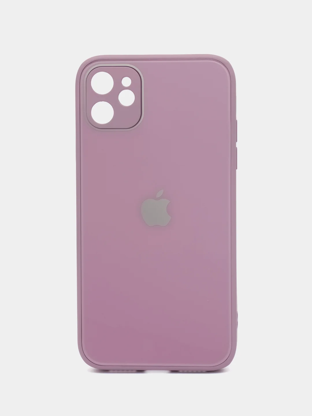 Аметистовый чехол для iPhone 11, силиконовый, со стеклянной панелью