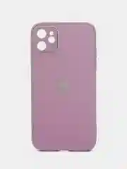 Аметистовый чехол для iPhone 11, силиконовый, со стеклянной панелью