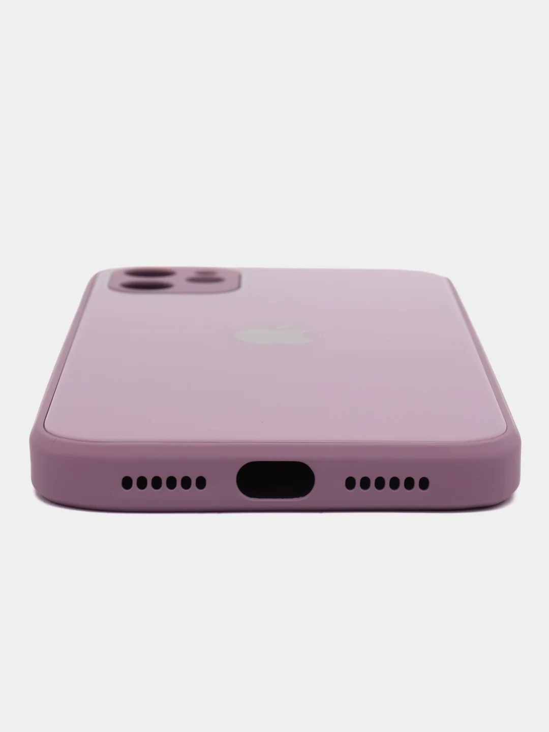 Аметистовый чехол для iPhone 11, силиконовый, со стеклянной панелью