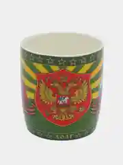 Лесной зеленый кружка мужская "Честь", 350 мл, фарфор