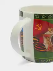 Лесной зеленый кружка мужская "Честь", 350 мл, фарфор