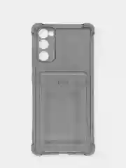 Черный чехол для Samsung Galaxy S20 FE / S20FE прозрачный противоударный с карманом для карты
