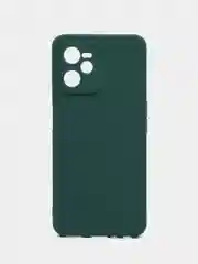 Тёмно-зелёный чехол для Realme C35 (Реалми С35), силиконовый, матовый