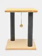 Кремовый игровой комплекс-когтеточка для кошек, джут, с игрушкой