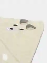 Белый детское полотенце с капюшоном