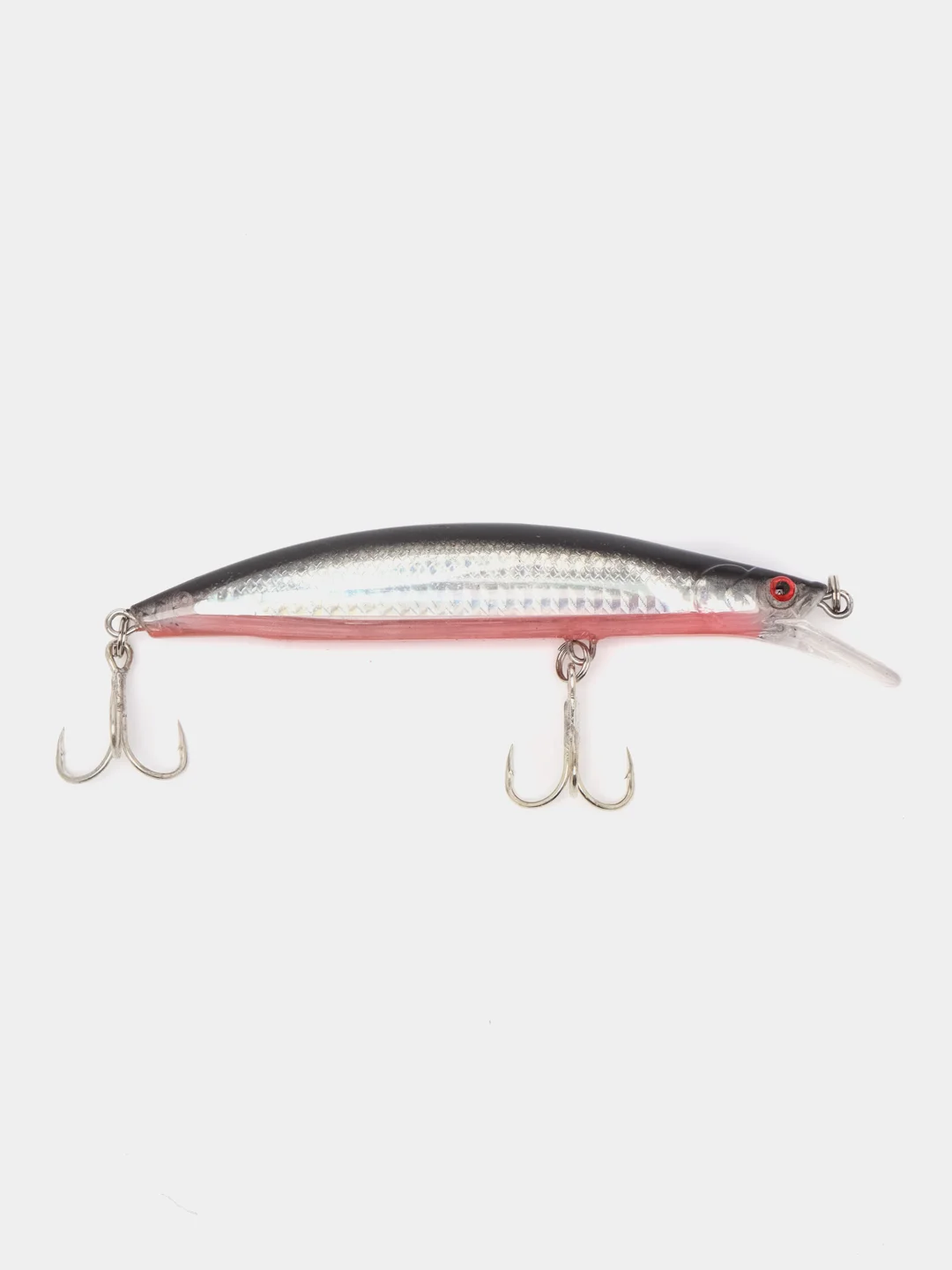 Серебряный рыболовный воблер "Минноу" (Minnow), 12 см, 23 г, 5 цветов