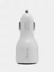 Белый автомобильное зарядное устройство для телефона в прикуриватель на 2 USB,  3.1 А