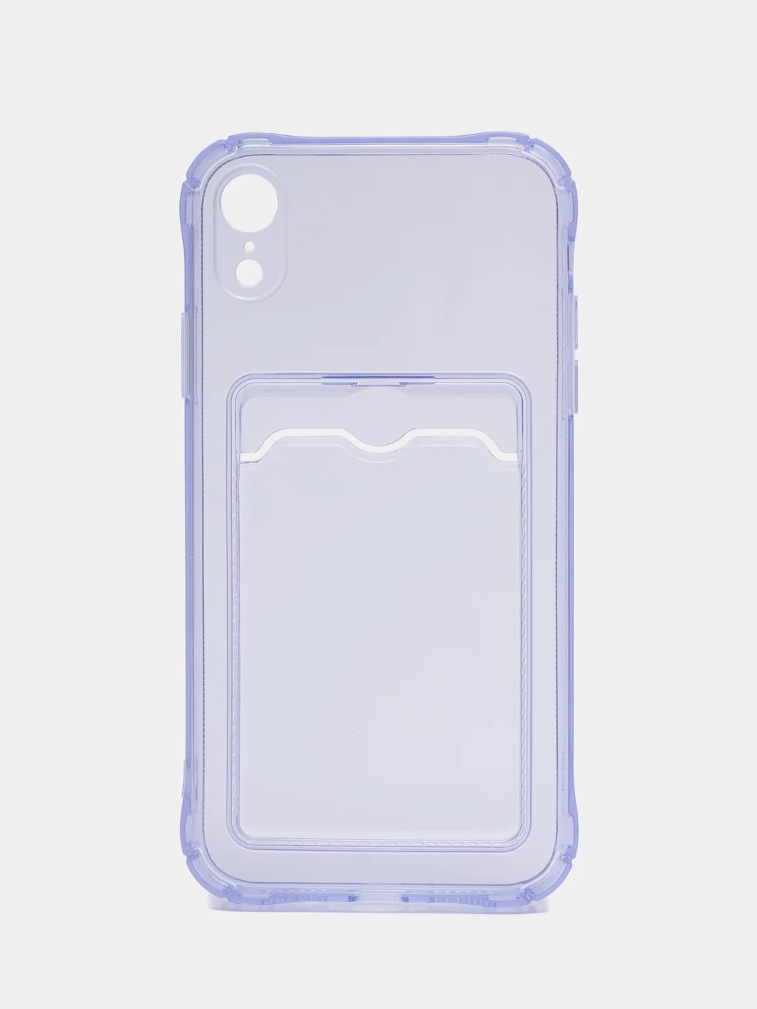 Лавандовый чехол для iPhone 7/8 Plus/XR/11/12/13/Pro/Pro Max, силиконовый, с карманом для карт