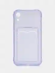Лавандовый чехол для iPhone 7/8 Plus/XR/11/12/13/Pro/Pro Max, силиконовый, с карманом для карт