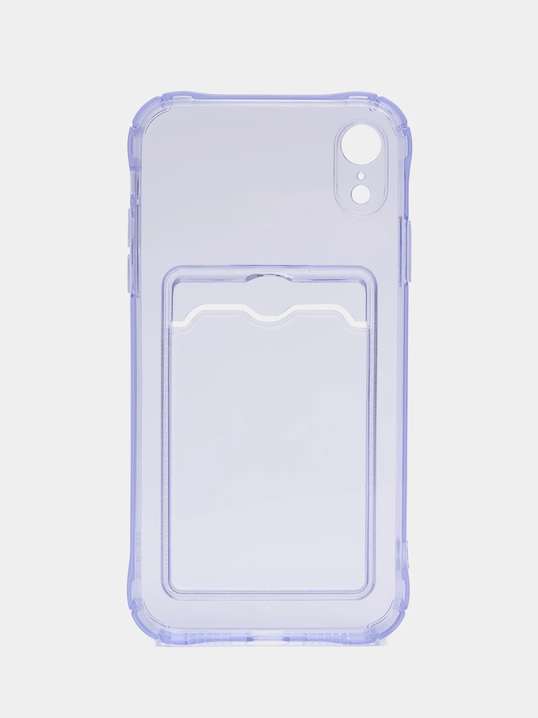 Лавандовый чехол для iPhone 7/8 Plus/XR/11/12/13/Pro/Pro Max, силиконовый, с карманом для карт