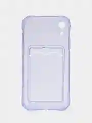 Лавандовый чехол для iPhone 7/8 Plus/XR/11/12/13/Pro/Pro Max, силиконовый, с карманом для карт