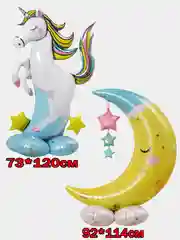 Желтый шар фольгированный единорог