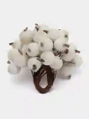 Белый ягодки на ветке, сахарные, 40 ягод