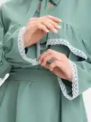 Мятный платье женское, свободное, с рюшами и бантом