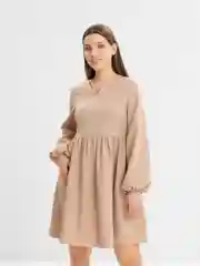 Карамельный платье женское повседневное, однотонное