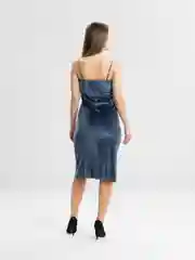 Индиго вечернее платье
