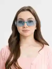 Голубой солнцезащитные очки, прозрачные