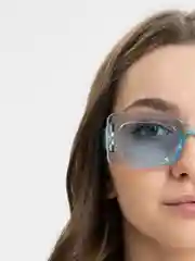Голубой солнцезащитные очки, прозрачные