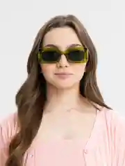 Зеленый солнцезащитные очки, прозрачные
