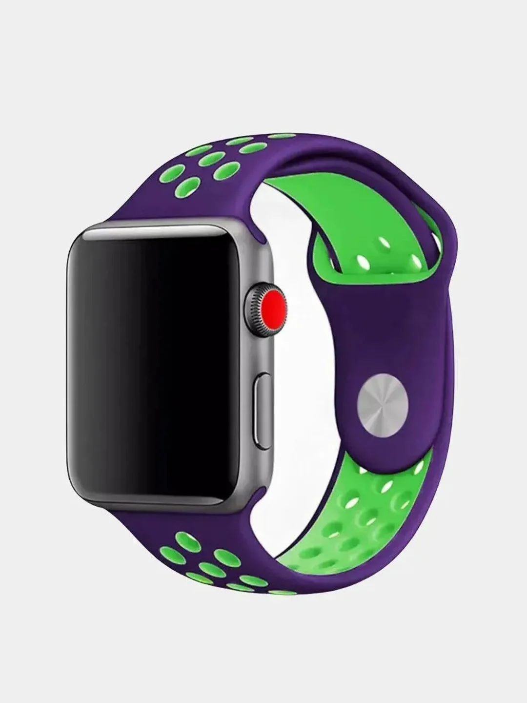 Фиолетовый спортивный силиконовый ремешок для смарт-часов Apple Watch