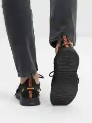 Оранжевый кроссовки мужские спортивные, летние дышащие