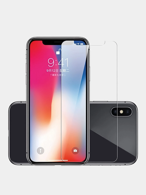 Защитное стекло 2.5D для Iphone X / XS / 11 Pro ( только на ровную часть экрана) прозрачное