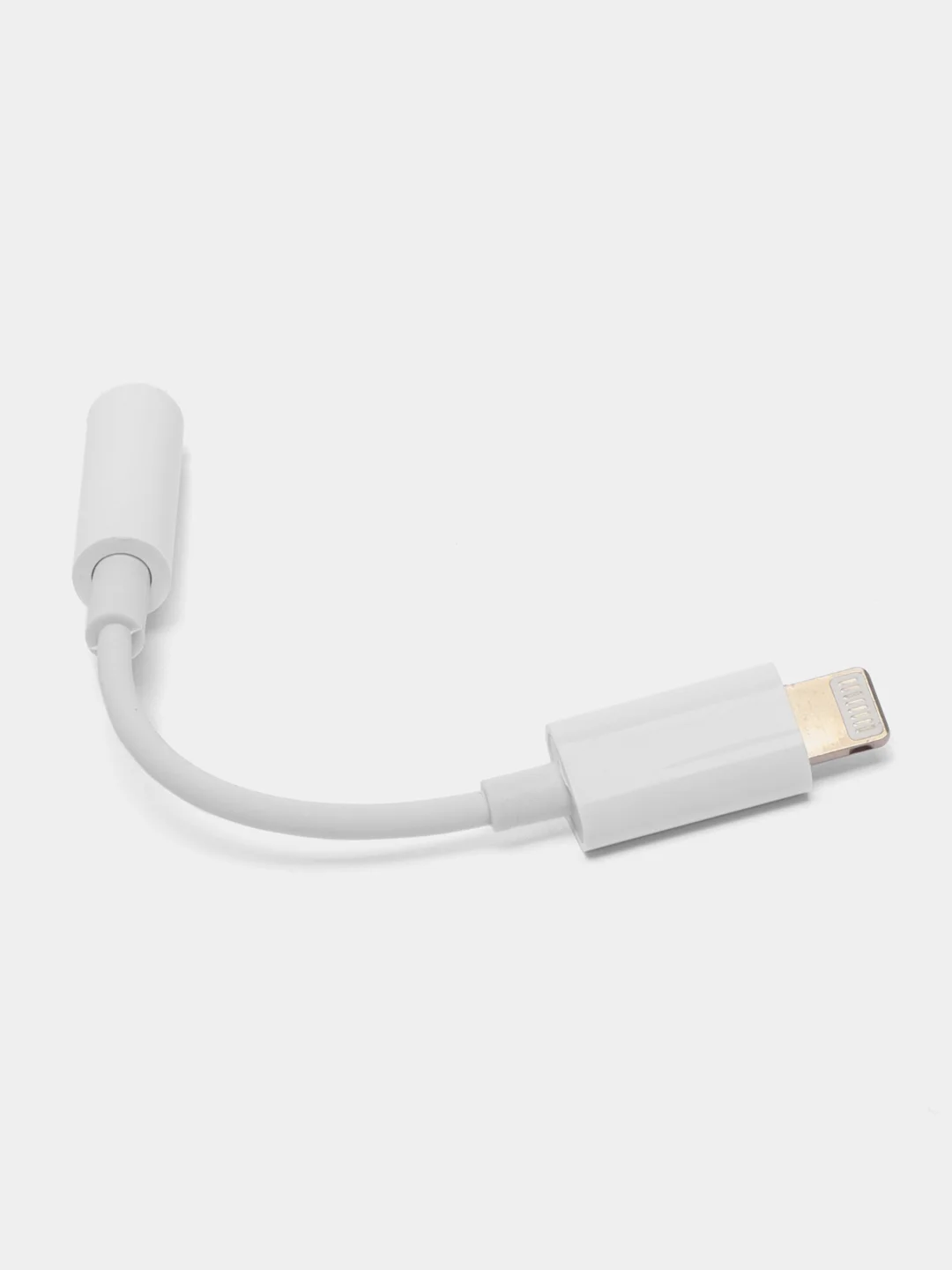 Белый переходник Lightning - AUX для наушников, 3.5 мм mini jack