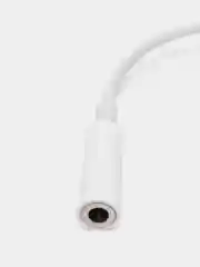 Белый переходник Lightning - AUX для наушников, 3.5 мм mini jack