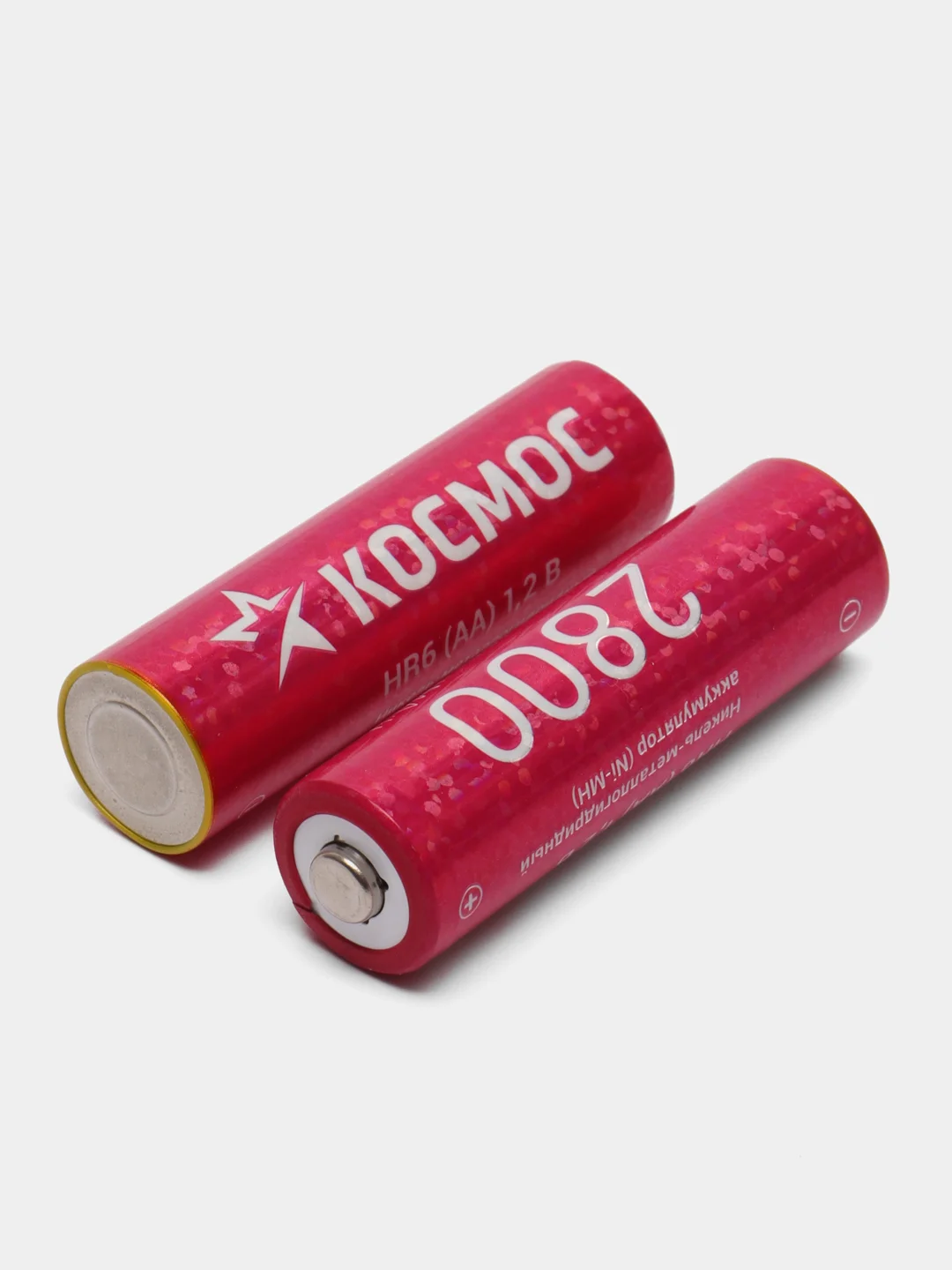 Перезаряжаемые аккумуляторные батареи "КОСМОС" R03 AAA, 1100MAh/R6, AA 2800MAh, 2 штуки
