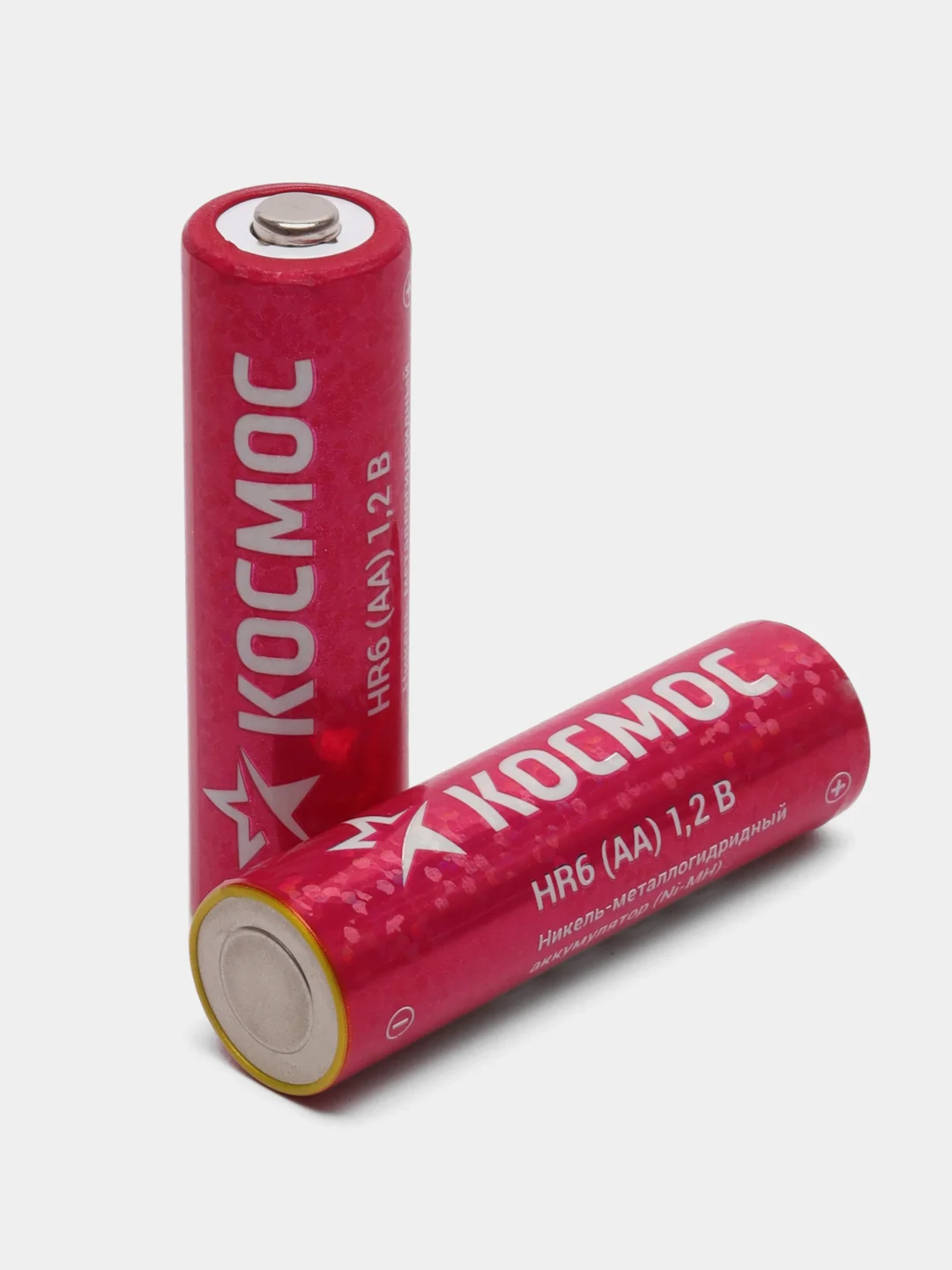 Перезаряжаемые аккумуляторные батареи "КОСМОС" R03 AAA, 1100MAh/R6, AA 2800MAh, 2 штуки