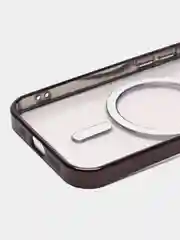 Черный чехол на iPhone MagSafe прозрачный, силиконовый, бампер. Чехол для телефона iPhone 13, 12