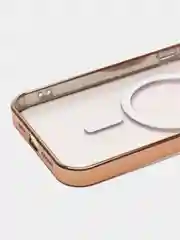 Золотой чехол на iPhone MagSafe прозрачный, силиконовый, бампер. Чехол для телефона iPhone 13, 12