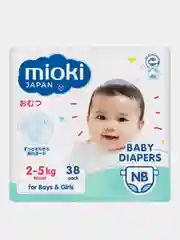Подгузники детские MIOKI NB 2-5 кг 38 шт, Упак