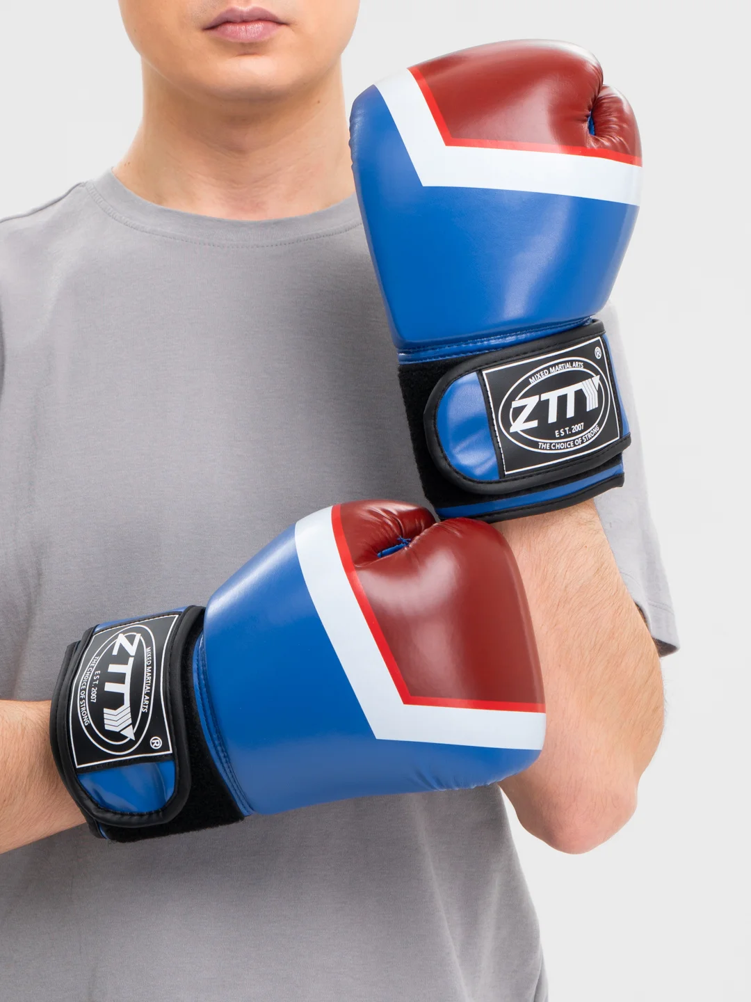 Индиго перчатки боксерские ZTTY, 10 унций