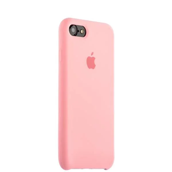 Розовый чехол для iPhone 11, 6S, 7, 5, XR, XS, 7+, 11 Pro Max, с открытым низом, Silicone Case
