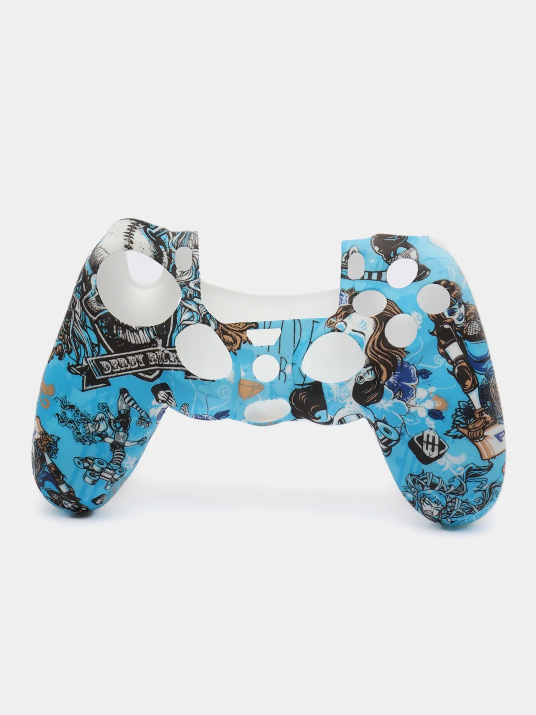 Голубой защитный чехол с принтом для джойстика PS4, DualShock 4, PlayStation 4