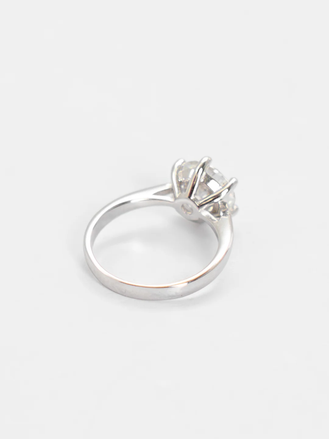 Серебряное кольцо с муассанитом, 1-3 ct