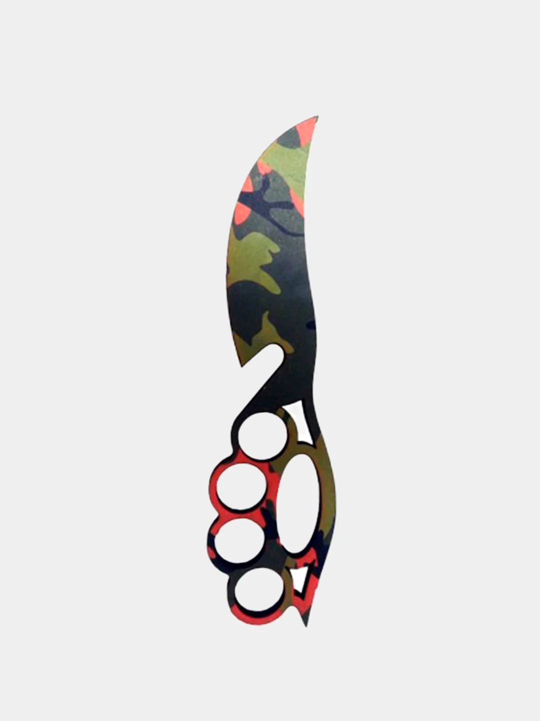 Лесной зеленый деревянный нож с рукоятью кастетом "КОБРА" кс го / cs go